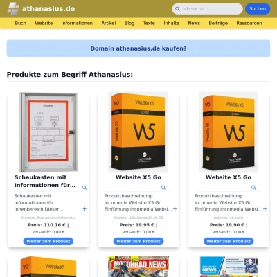 Screenshot athanasius.de