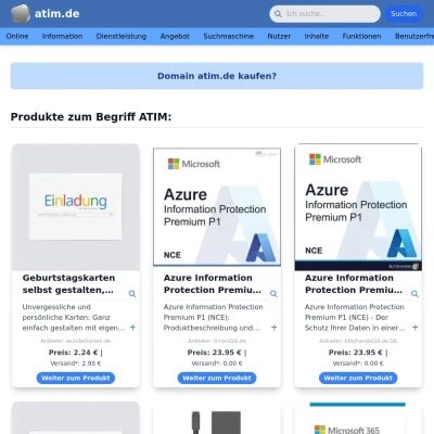 Screenshot atim.de