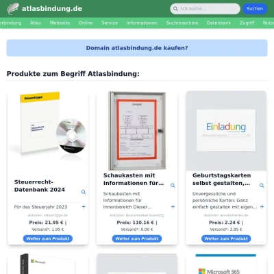 Screenshot atlasbindung.de