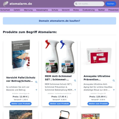 Screenshot atomalarm.de