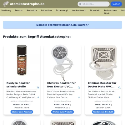 Screenshot atomkatastrophe.de