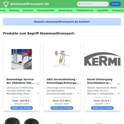 Screenshot atommuelltransport.de