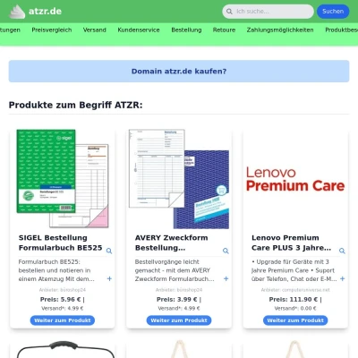 Screenshot atzr.de
