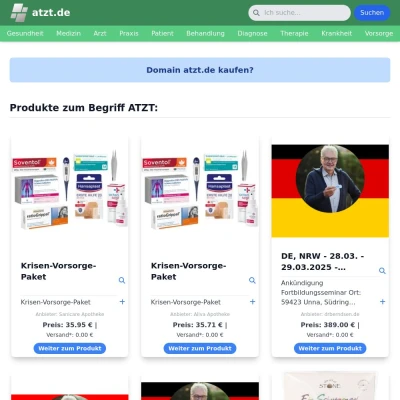 Screenshot atzt.de