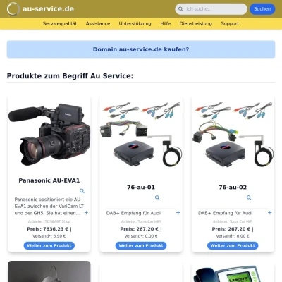Screenshot au-service.de