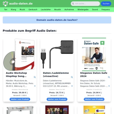 Screenshot audio-daten.de