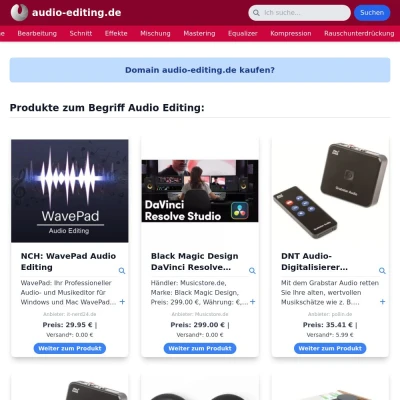 Screenshot audio-editing.de