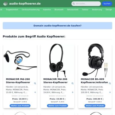 Screenshot audio-kopfhoerer.de