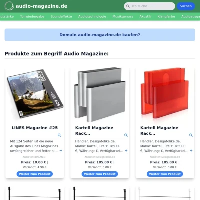 Screenshot audio-magazine.de