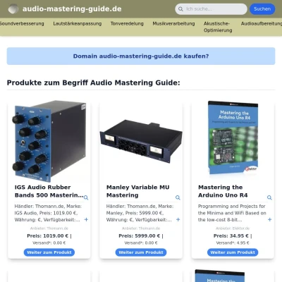 Screenshot audio-mastering-guide.de