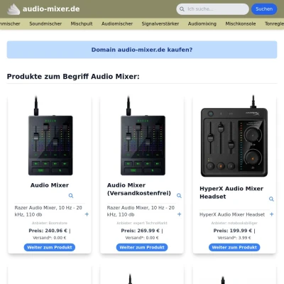 Screenshot audio-mixer.de