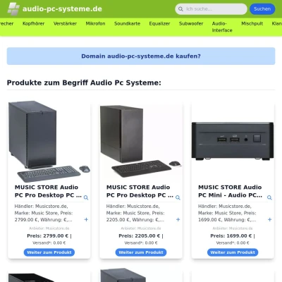 Screenshot audio-pc-systeme.de