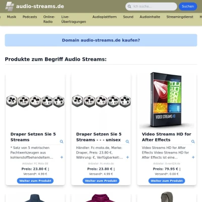 Screenshot audio-streams.de