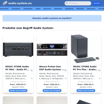 Screenshot audio-system.eu