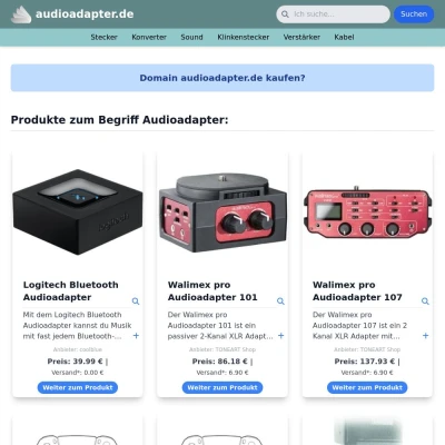 Screenshot audioadapter.de