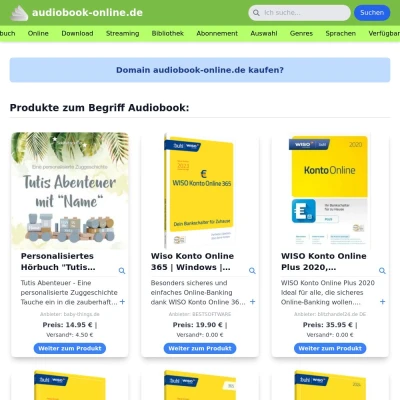 Screenshot audiobook-online.de