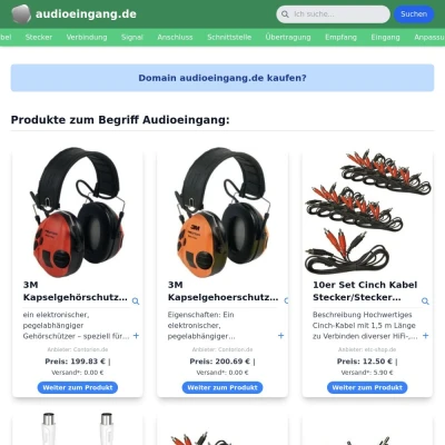 Screenshot audioeingang.de