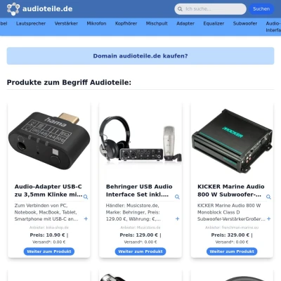 Screenshot audioteile.de