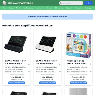 Screenshot audiovermarkter.de