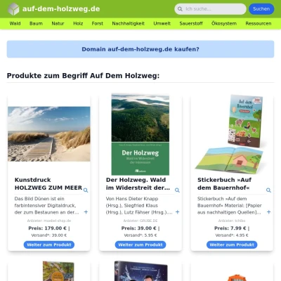Screenshot auf-dem-holzweg.de