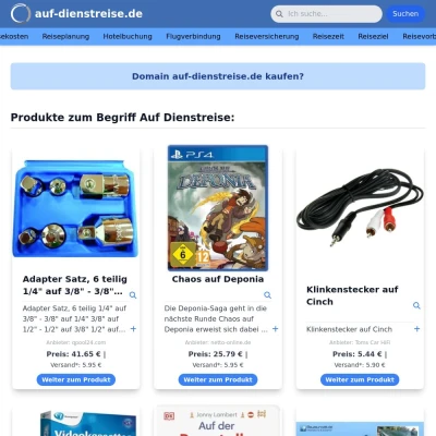 Screenshot auf-dienstreise.de