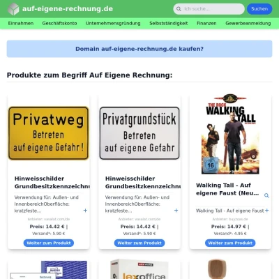 Screenshot auf-eigene-rechnung.de