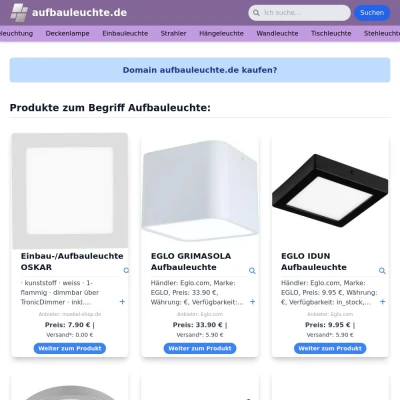 Screenshot aufbauleuchte.de