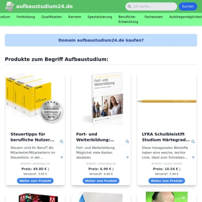 Screenshot aufbaustudium24.de