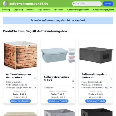 Screenshot aufbewahrungsbox24.de