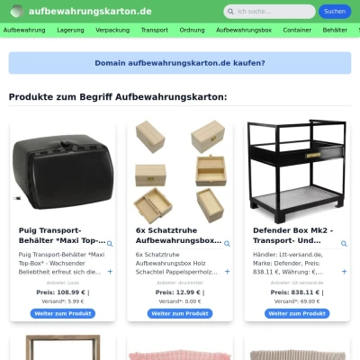 Screenshot aufbewahrungskarton.de