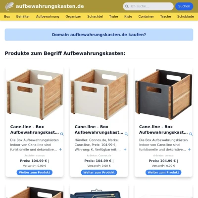 Screenshot aufbewahrungskasten.de