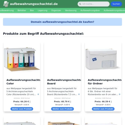 Screenshot aufbewahrungsschachtel.de