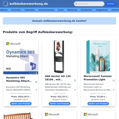 Screenshot aufblasbarewerbung.de