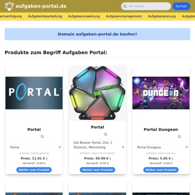 Screenshot aufgaben-portal.de