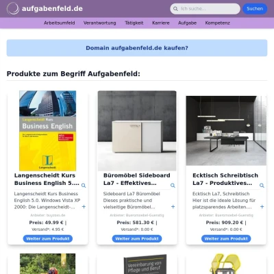 Screenshot aufgabenfeld.de