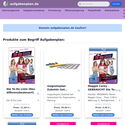 Screenshot aufgabenplan.de