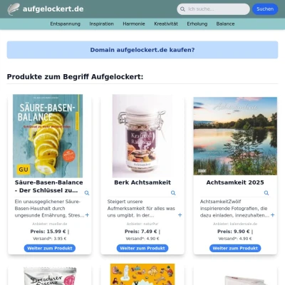 Screenshot aufgelockert.de