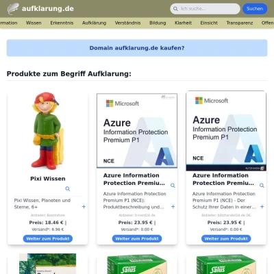 Screenshot aufklarung.de