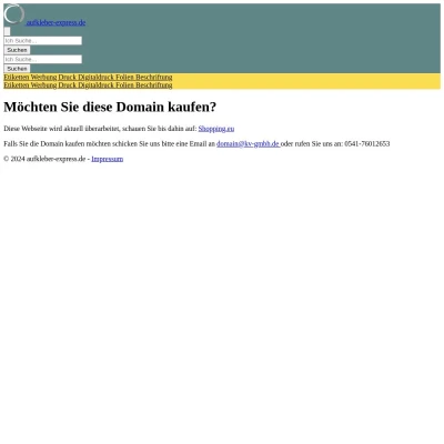 Screenshot aufkleber-express.de