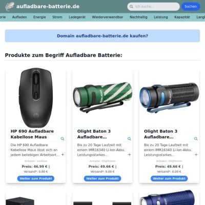 Screenshot aufladbare-batterie.de