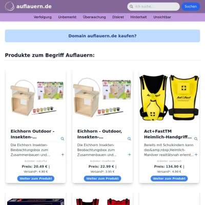 Screenshot auflauern.de