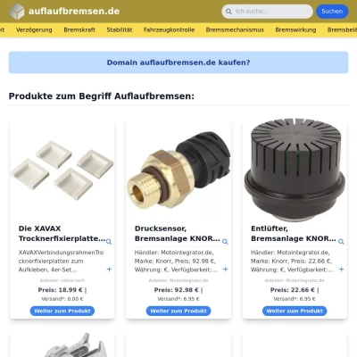Screenshot auflaufbremsen.de