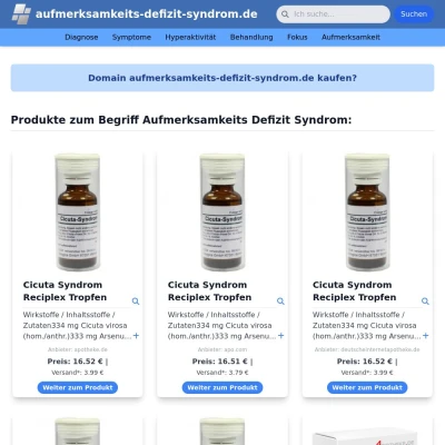 Screenshot aufmerksamkeits-defizit-syndrom.de