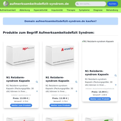 Screenshot aufmerksamkeitsdefizit-syndrom.de