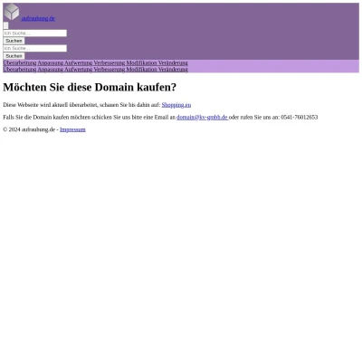 Screenshot aufrauhung.de