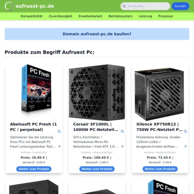 Screenshot aufruest-pc.de