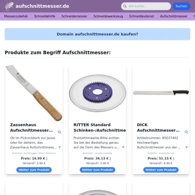 Screenshot aufschnittmesser.de