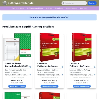 Screenshot auftrag-erteilen.de