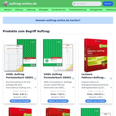 Screenshot auftrag-online.de