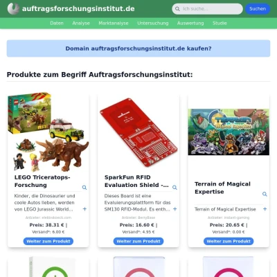 Screenshot auftragsforschungsinstitut.de